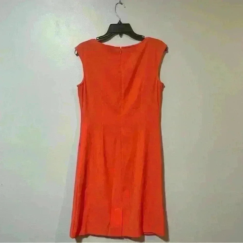 Women's Ann Taylor Dress Knee Length Zip Up Back Sz 4 Office Classic Preppy - Picture 3 of 9